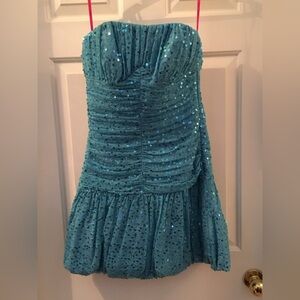 Betsey Johnson Blue Sequin Dress